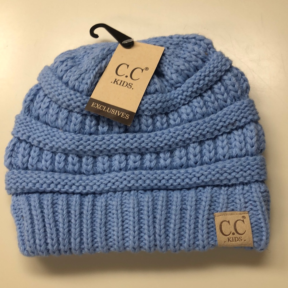 Kids CC baby blue beanie